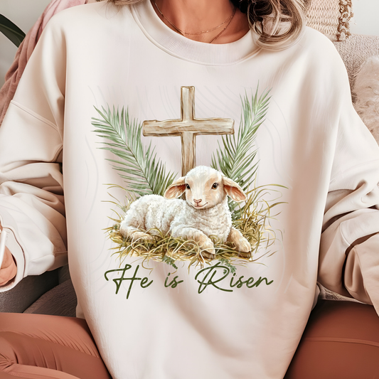 He Is Risen Lamb Transfer
