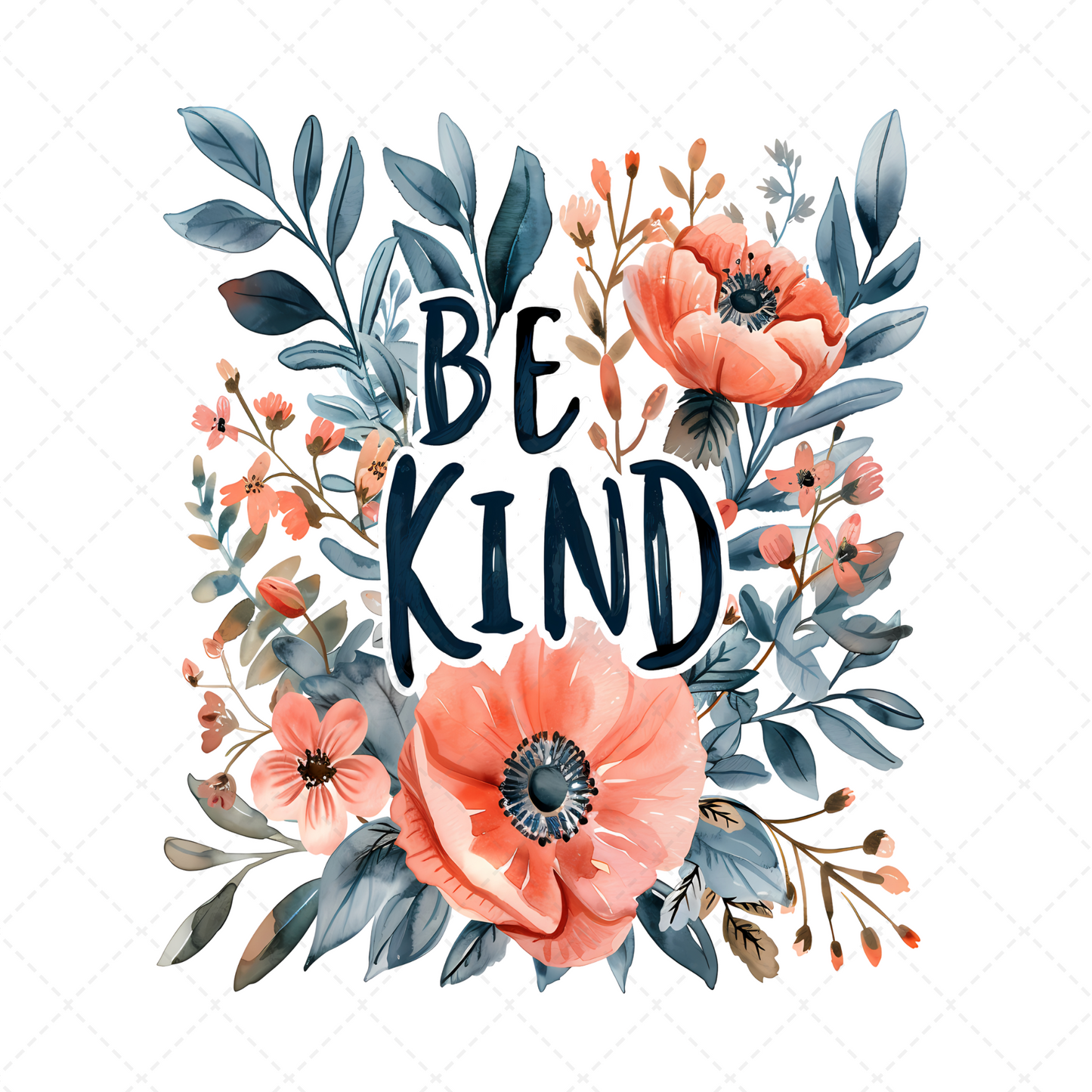 Be Kind Floral Transfer