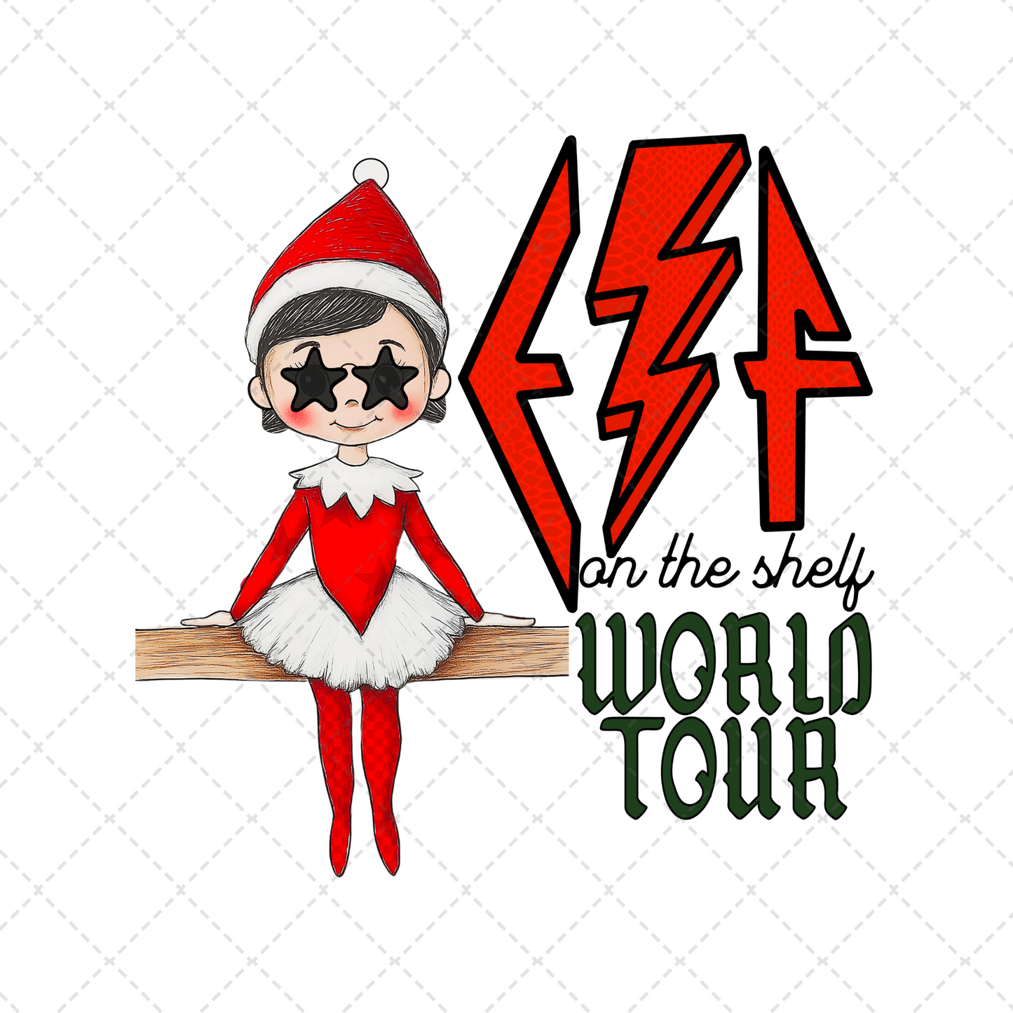 Girl Elf World Tour Transfer ** TWO PART* SOLD SEPARATELY**