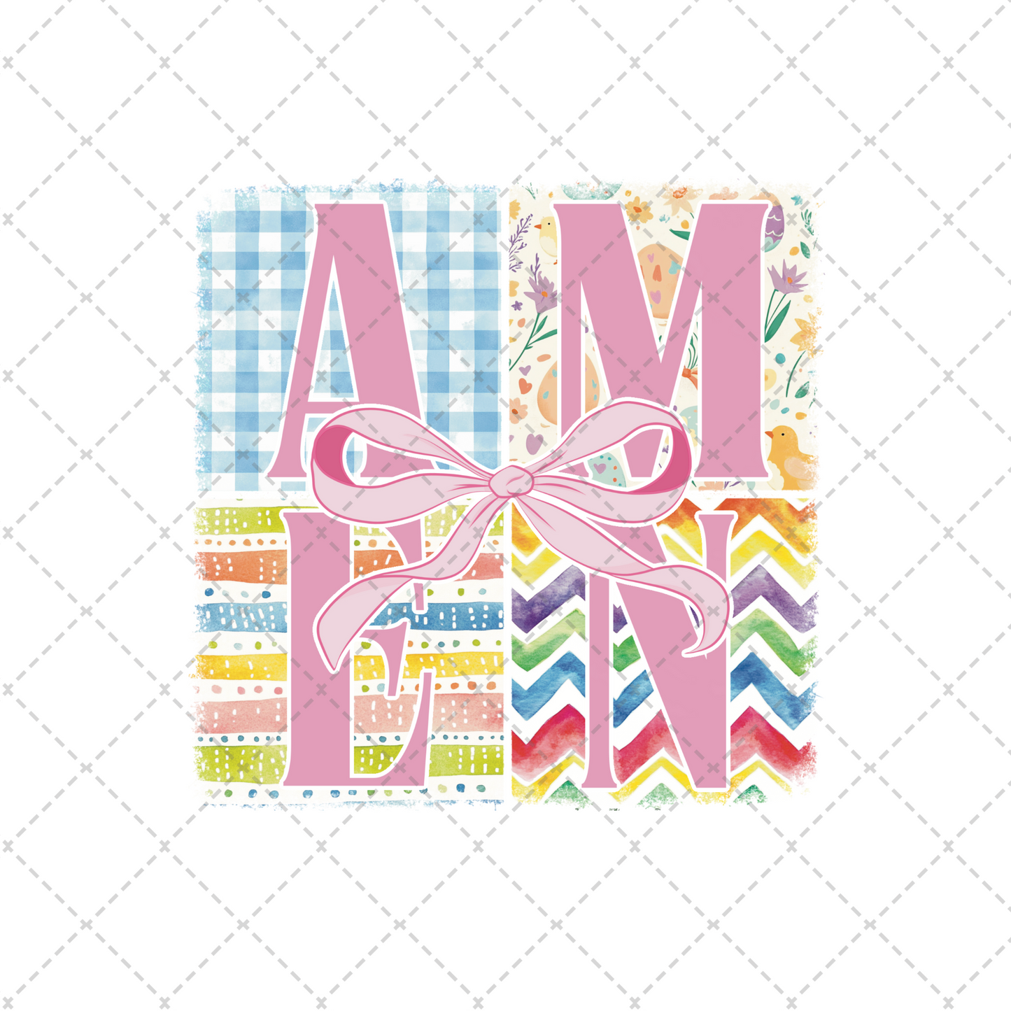 Amen Pattern Coquette Transfer