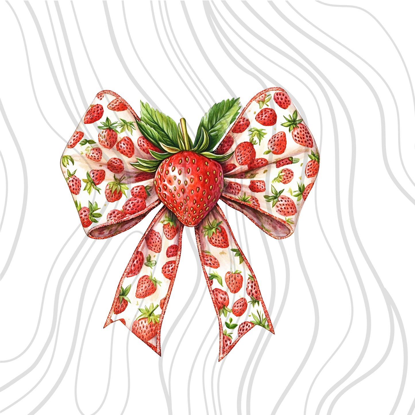 Strawberry Bow Transfer
