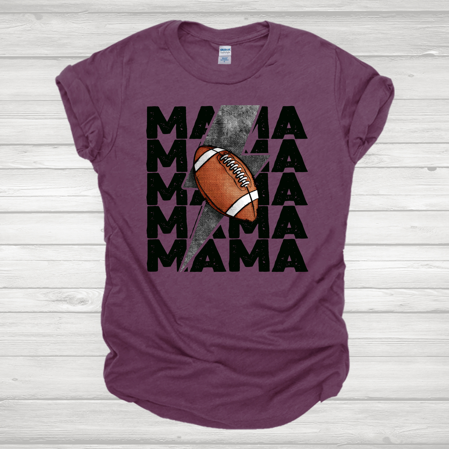 Football Mama Gray Bolt Transfer