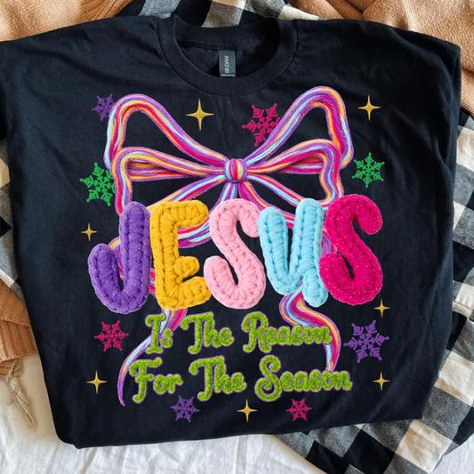 Coquette Jesus Is The Reason Faux Yarn Transfer