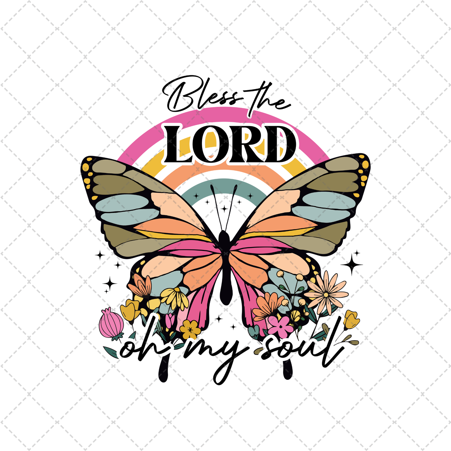 Bless The Lord Butterfly Transfer