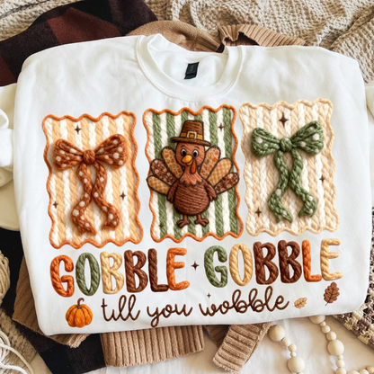 Gobble Gobble Faux Yarn Transfer