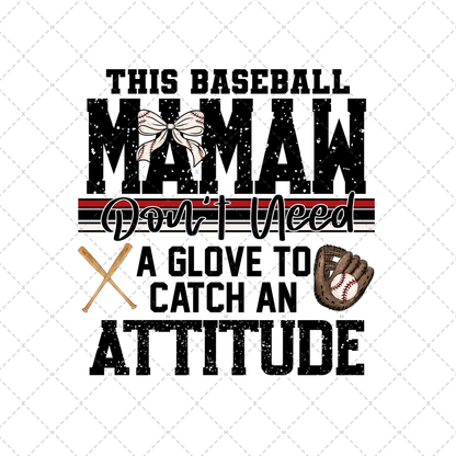 This Baseball Mamaw Transfer ** TWO PART* SOLD SEPARATELY**