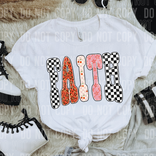 FAITH CHECKERED LEOPARD TRANSFER