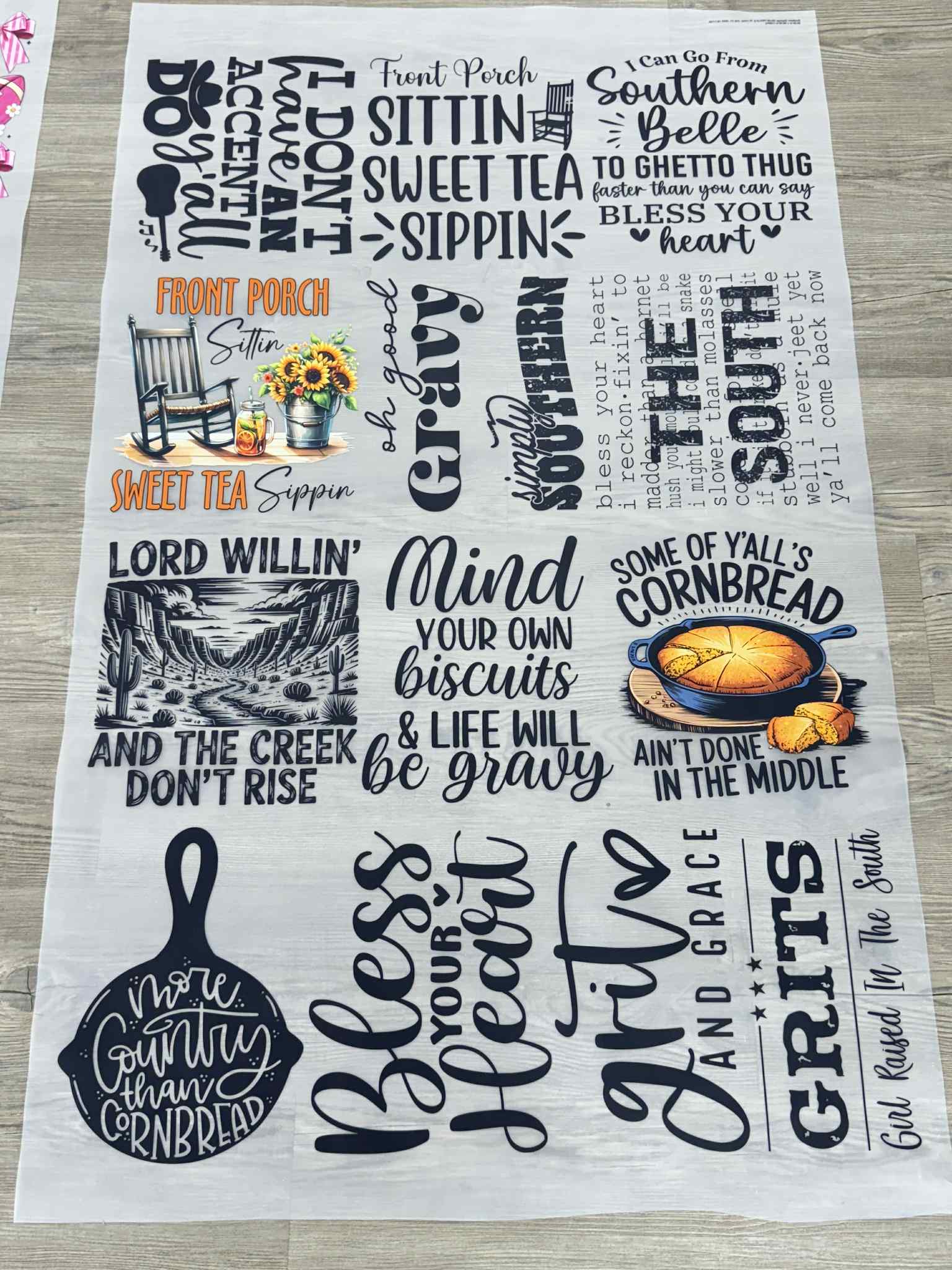 Southern Sayings - 30x48 - PREMADE GANG SHEET – Classy Crafts