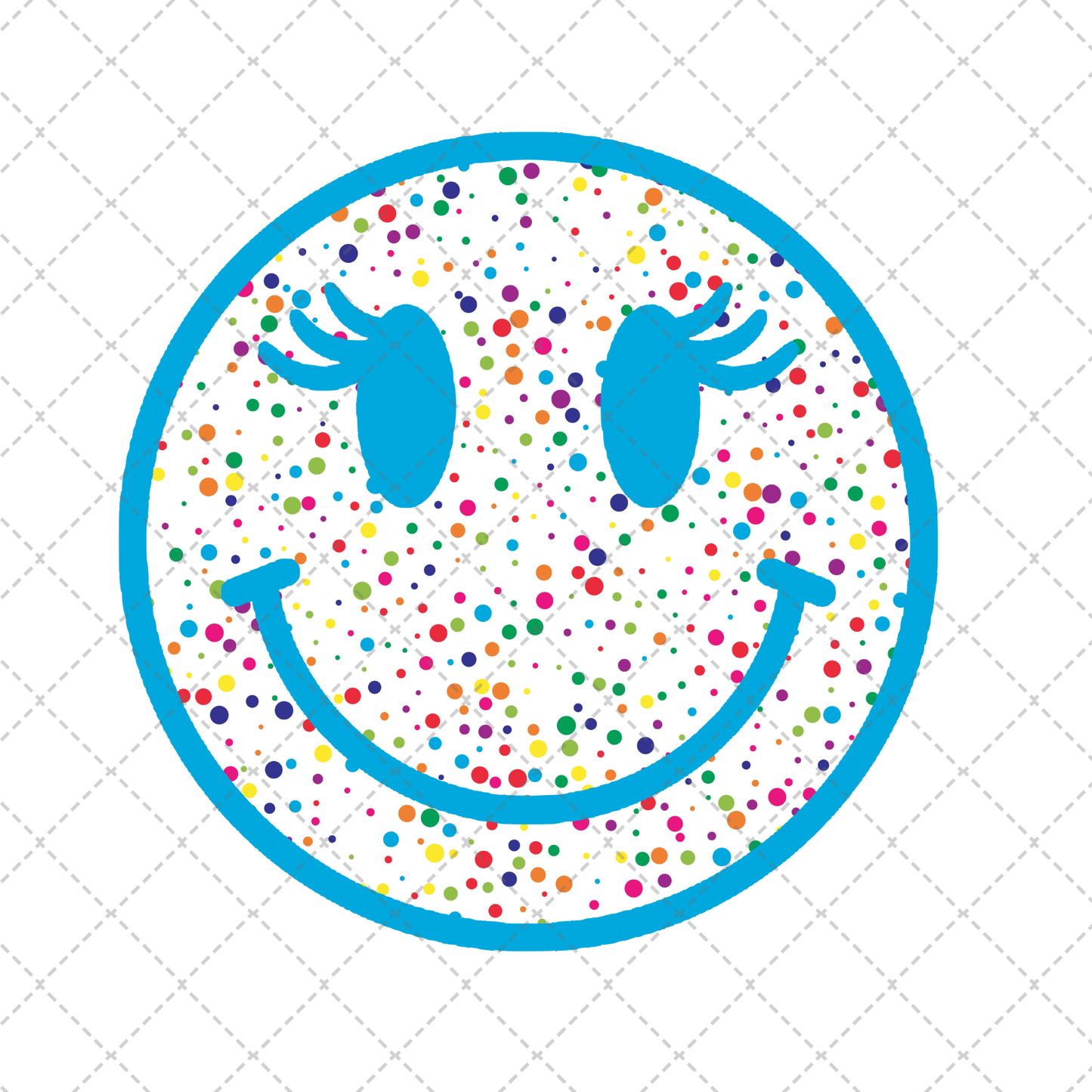 Confetti Smiley Transfer