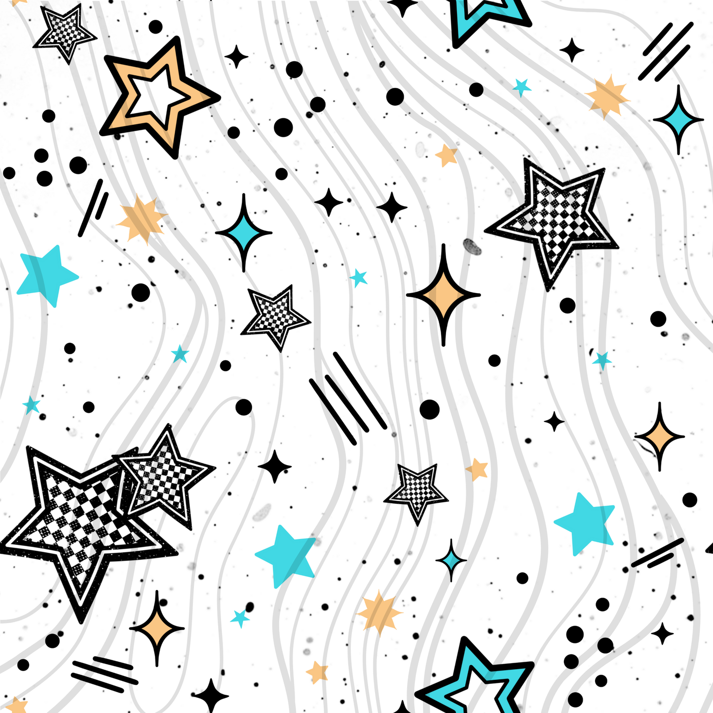 Blue Yellow Stars Seamless