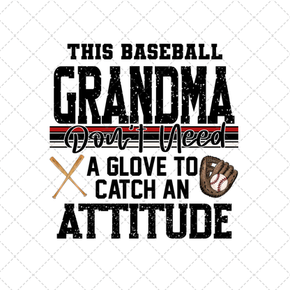 This Baseball Grandma Transfer ** TWO PART* SOLD SEPARATELY**