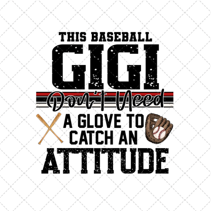 This Baseball Gigi Transfer ** TWO PART* SOLD SEPARATELY**
