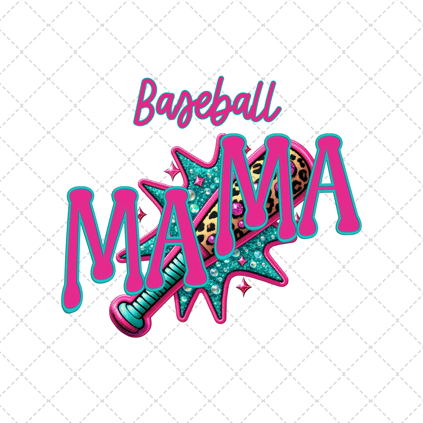 Baseball Mama Transfer ** TWO PART* SOLD SEPARATELY**