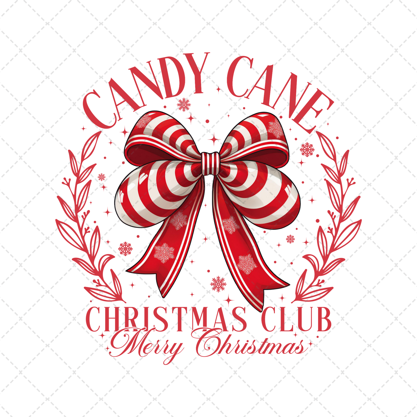 Candy Cane Christmas Club Transfer