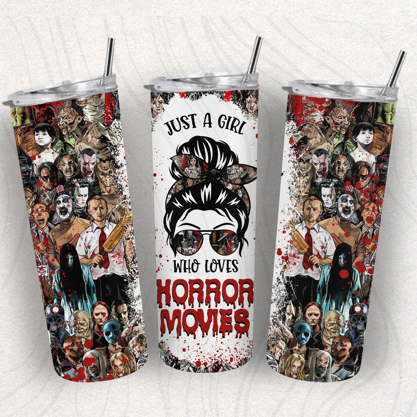 Horror Movies Tumbler Wrap Transfer