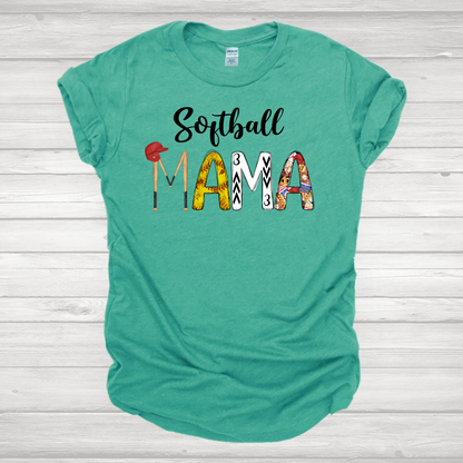 3Up 3Down Softball Mama Transfer