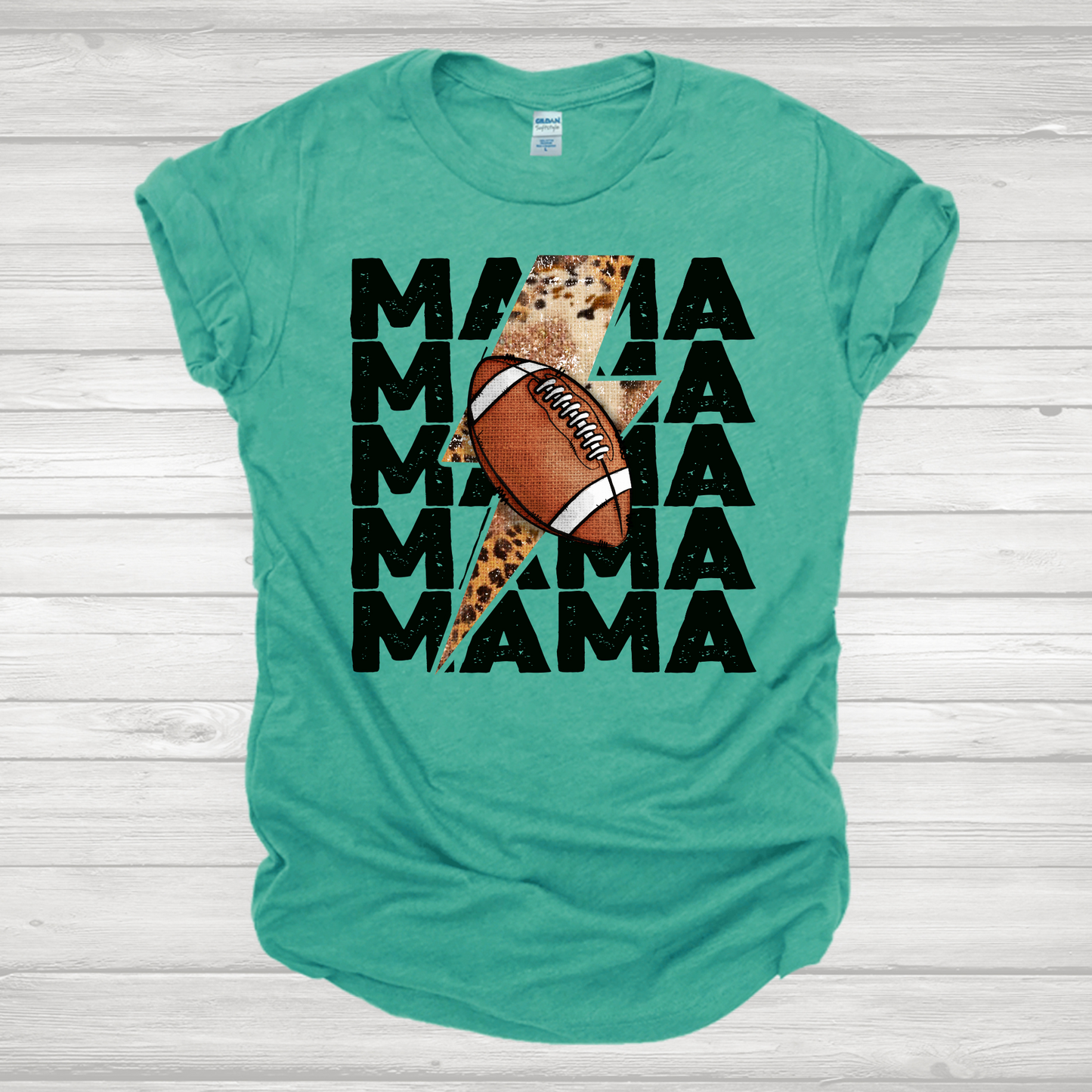 Football Mama Cheetah Bolt Transfer