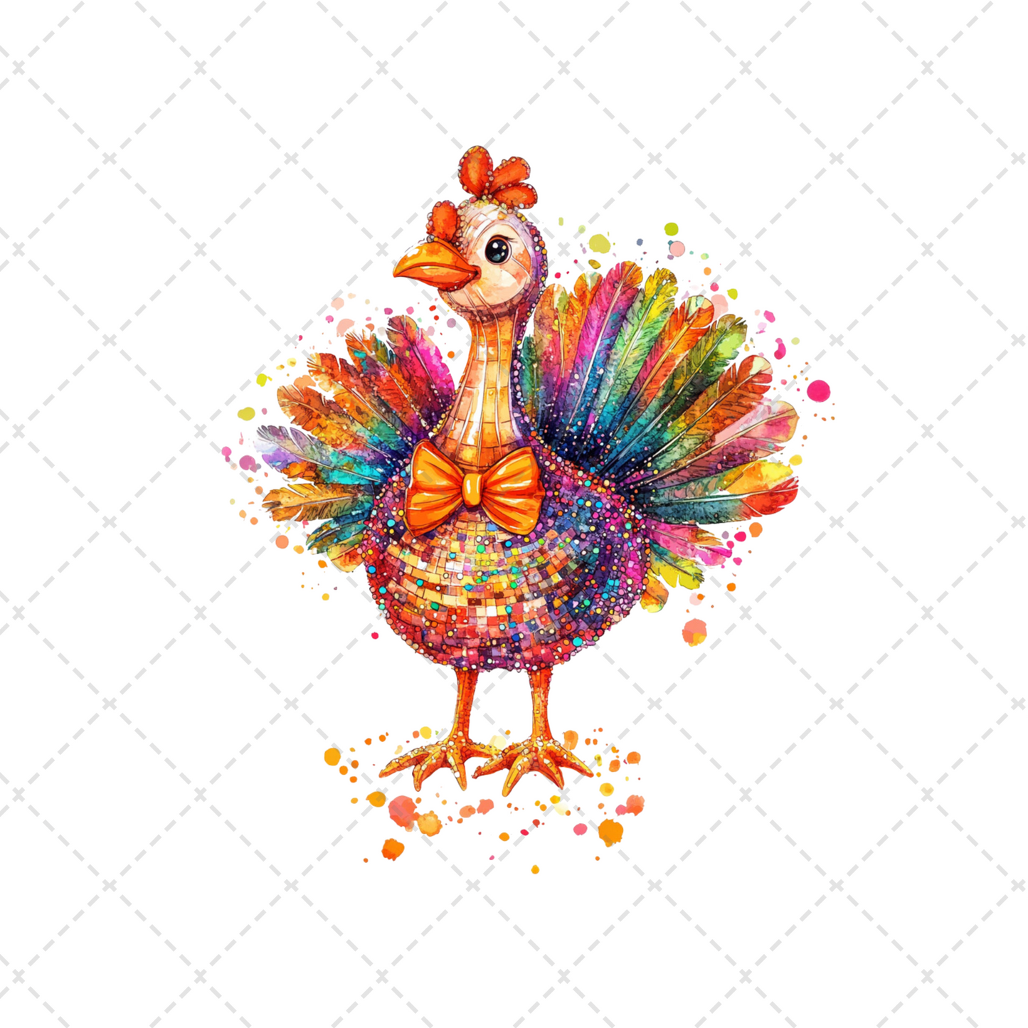 Glitter Turkey Transfer