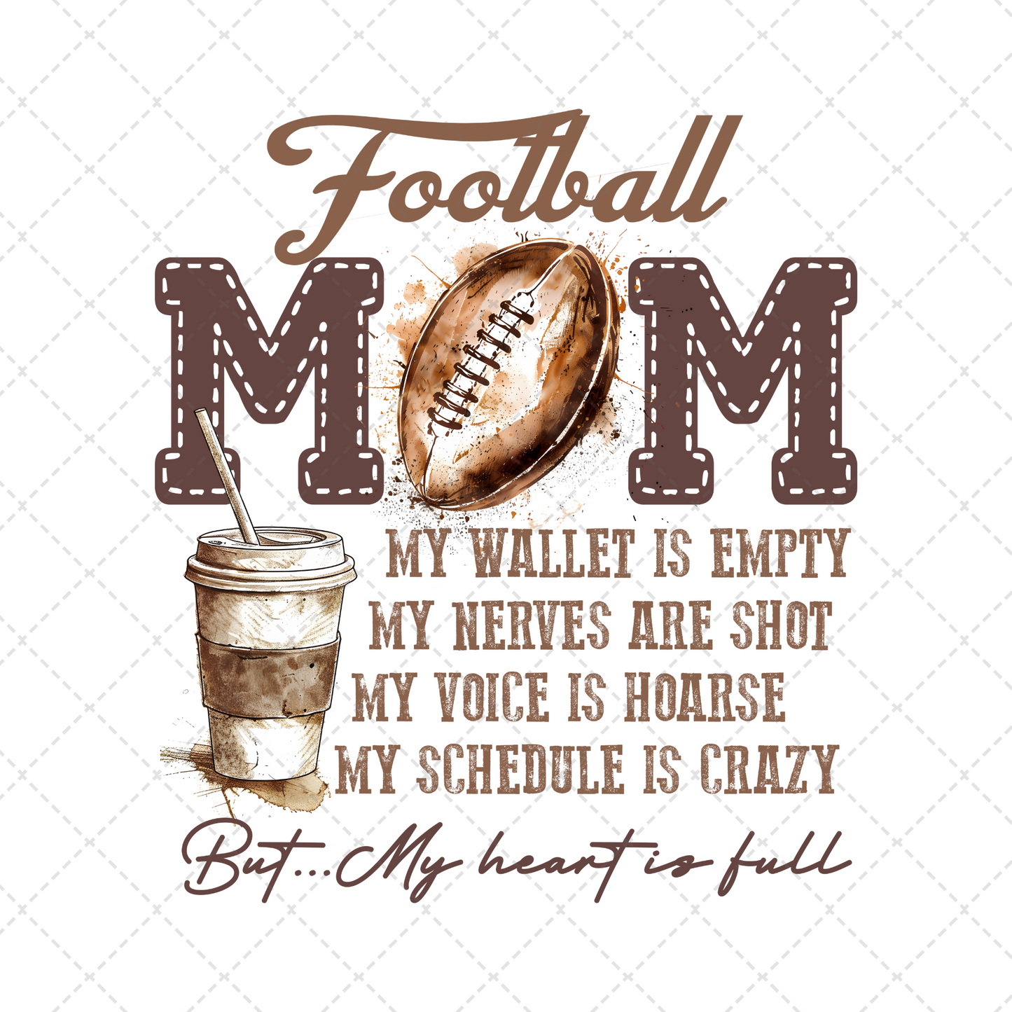 Football Mom Transfer ** TWO PART* SOLD SEPARATELY**