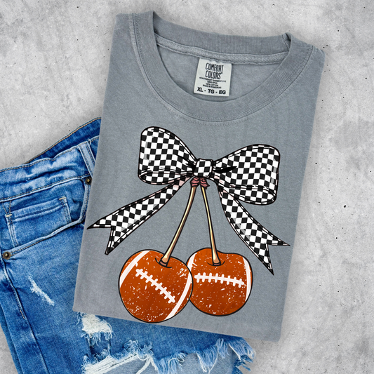 Football Checkered Coquette Transfer
