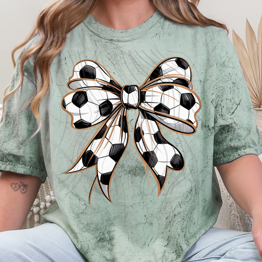Soccer Coquette Bow Tranfer