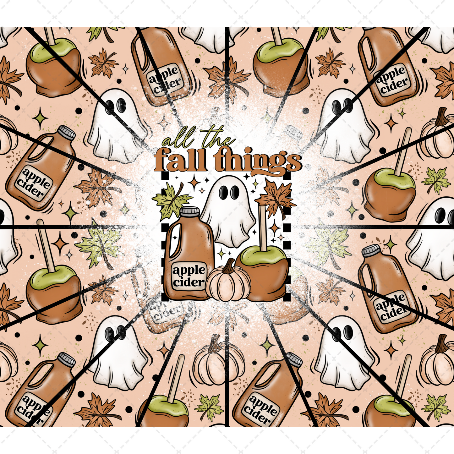 Fall Things Tumbler Wrap - Sublimation Transfer