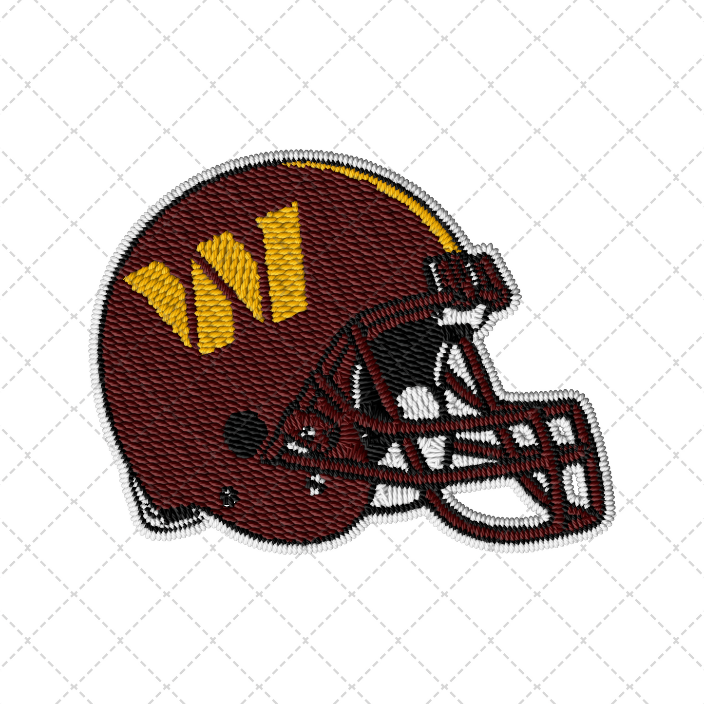 WC Faux Embroidery Helmet Transfer