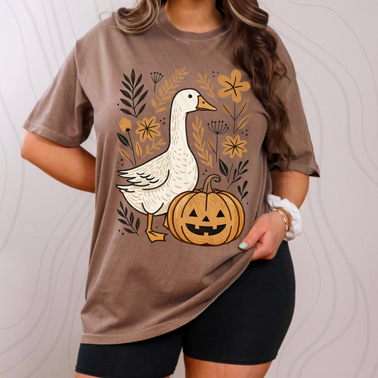 Goose With Jack O Lantern Transfer