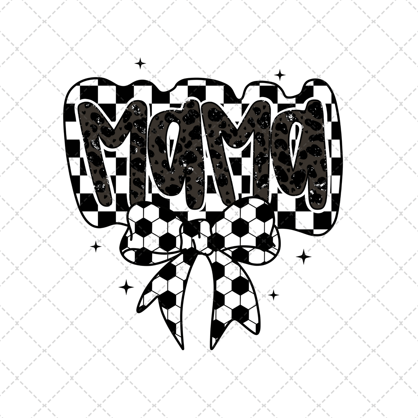 Checkered Soccer Mama Coquette Transfer