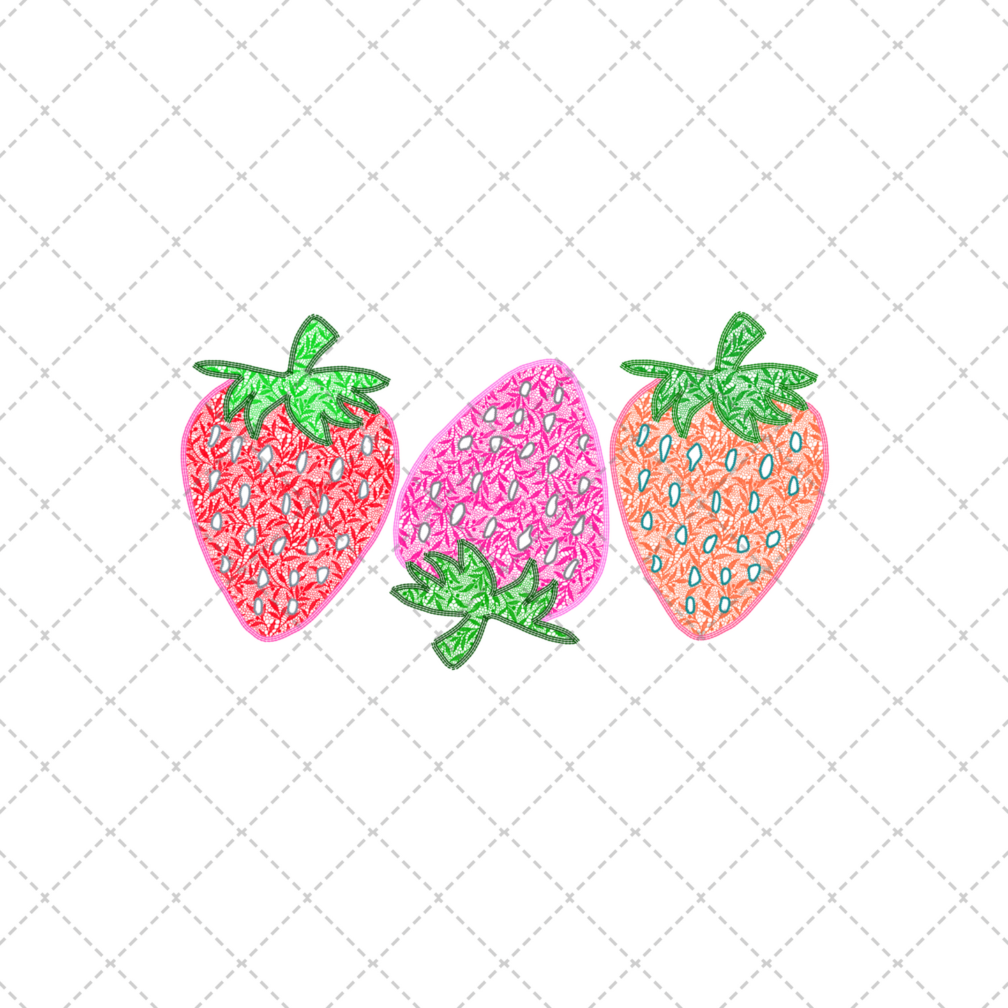 Lace Strawberries Transfer