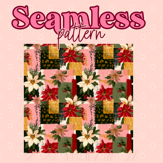 Christmas Floral Seamless Transfer