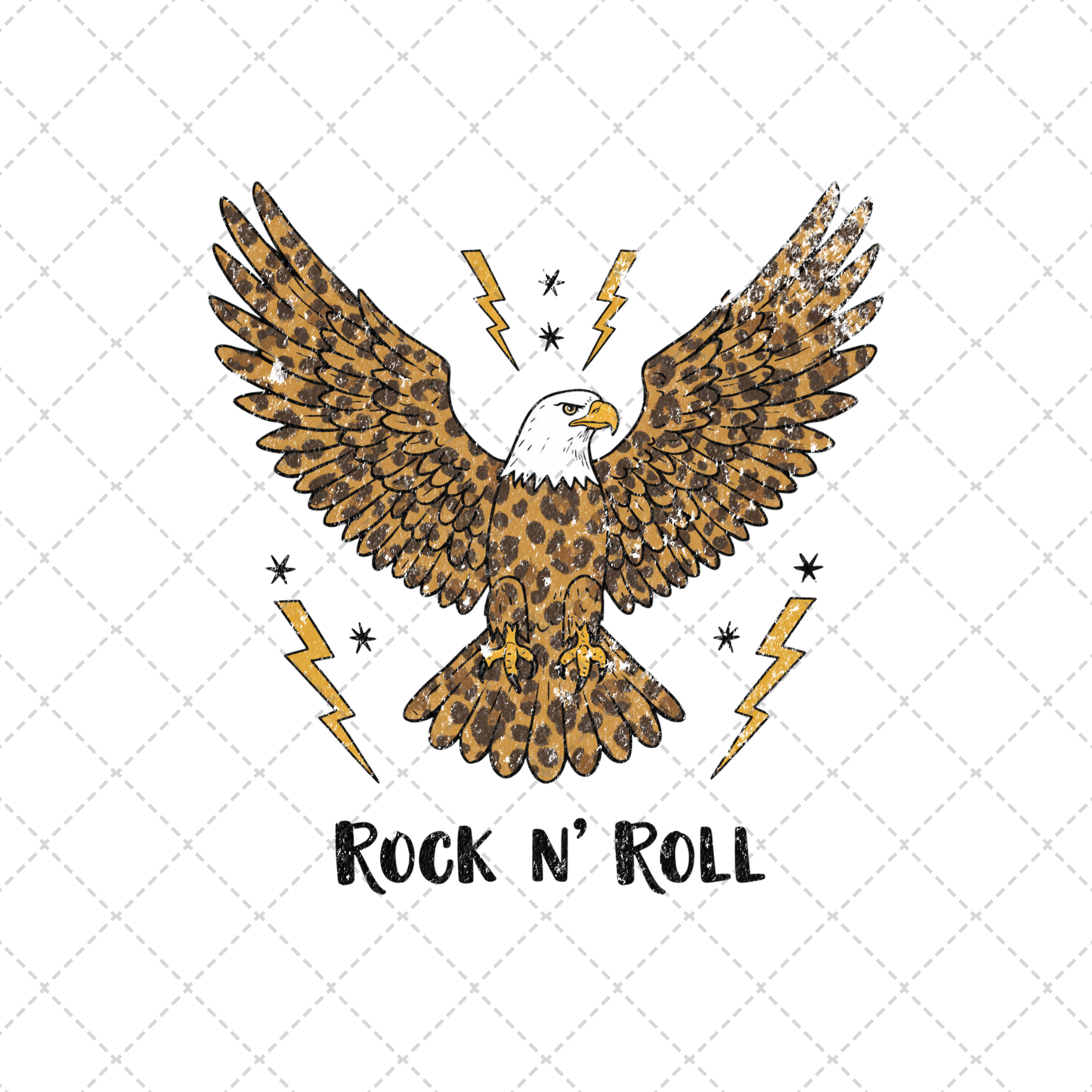 Rock N Roll Leopard Eagle Transfer