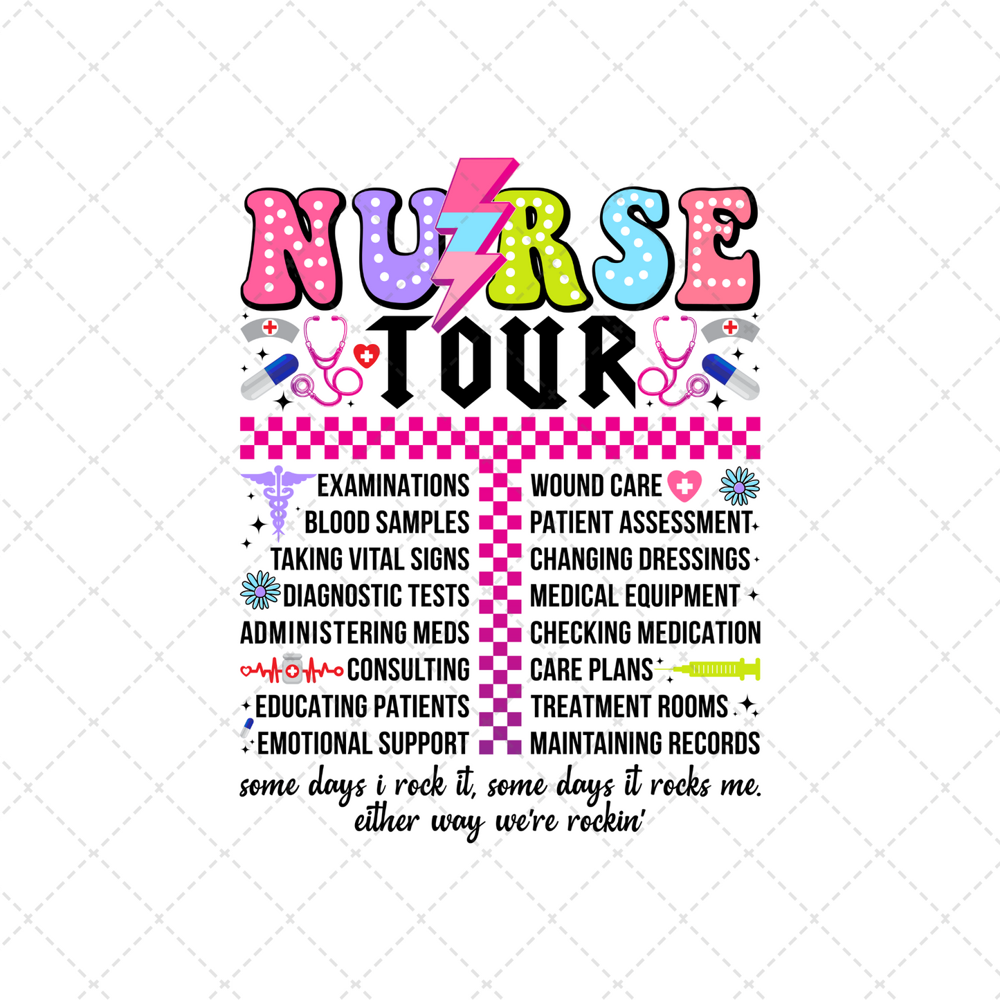 Nurse Tour Transfer ** TWO PART* SOLD SEPARATELY**