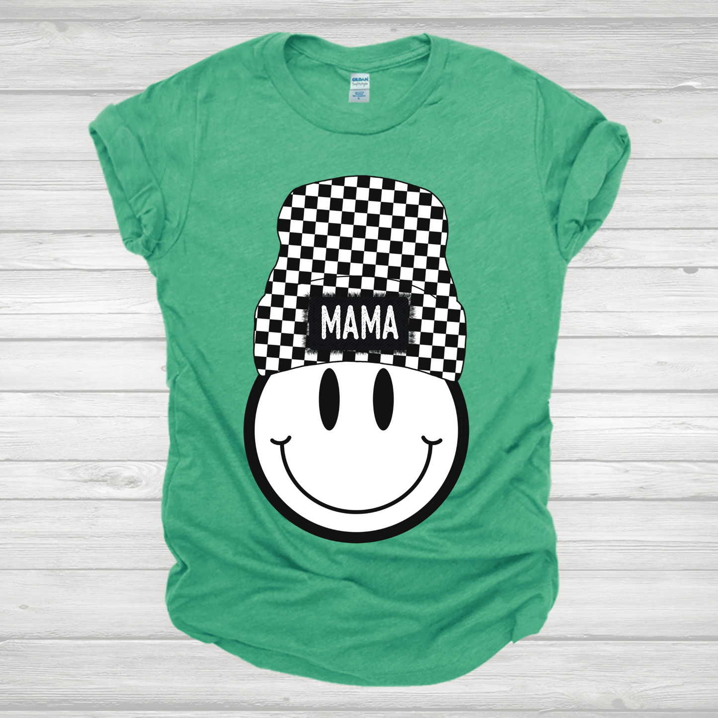 Mama Checker Smiley Beanie Transfer