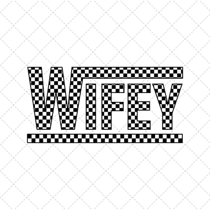 Checkered Wifey Transfer