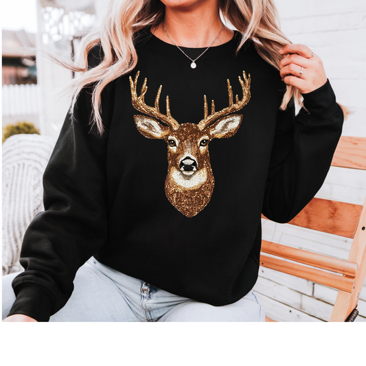 Faux Rhinestone Deer Transfer