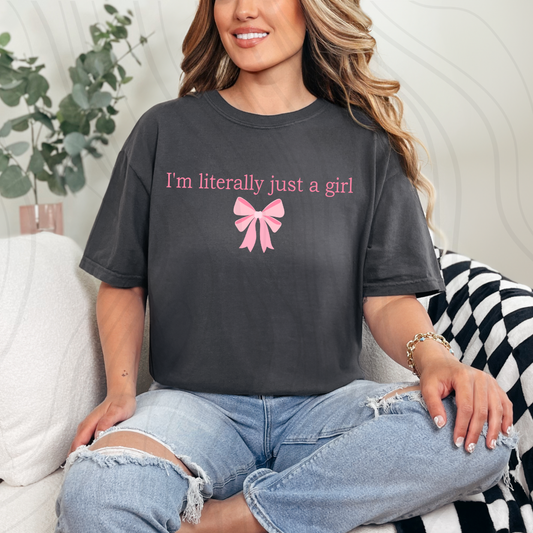I'm Literally Just A Girl Coquette Transfer