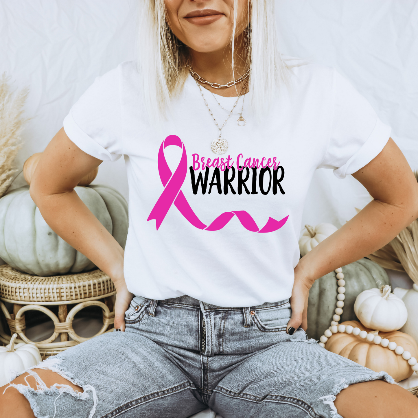 Breast Cancer Warrior   - ** CLEAR FILM SCREEN PRINT TRANSFER