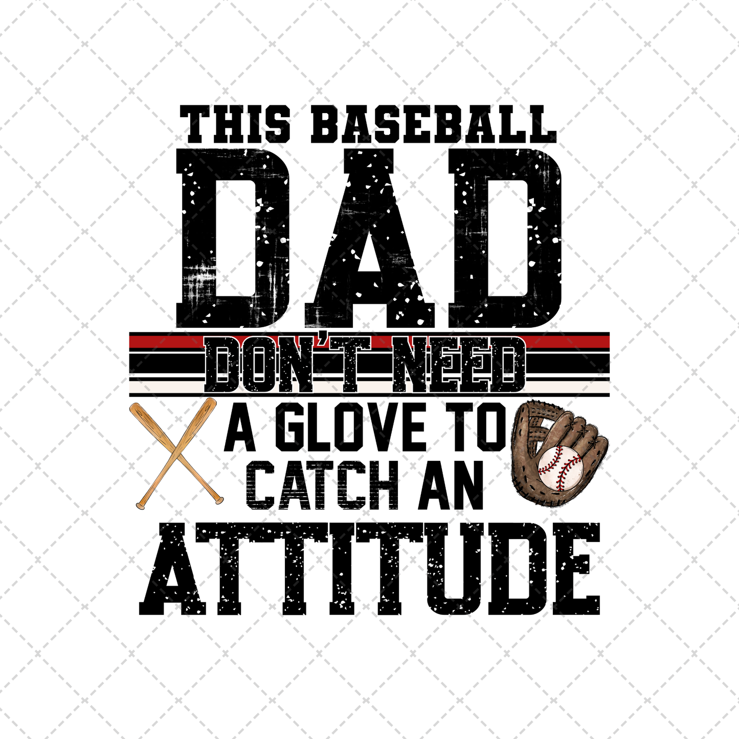 This Baseball Dad Transfer ** TWO PART* SOLD SEPARATELY**