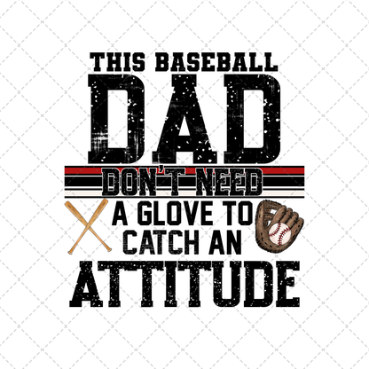This Baseball Dad Transfer ** TWO PART* SOLD SEPARATELY**