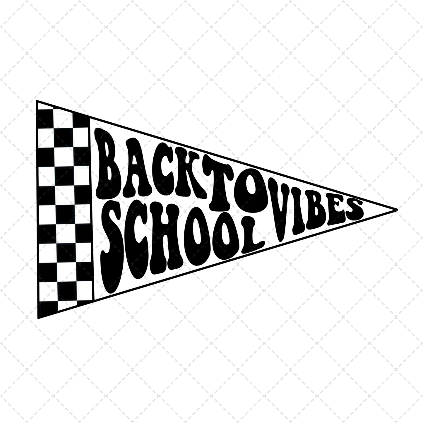 Back To School Vibes Flag Transfer