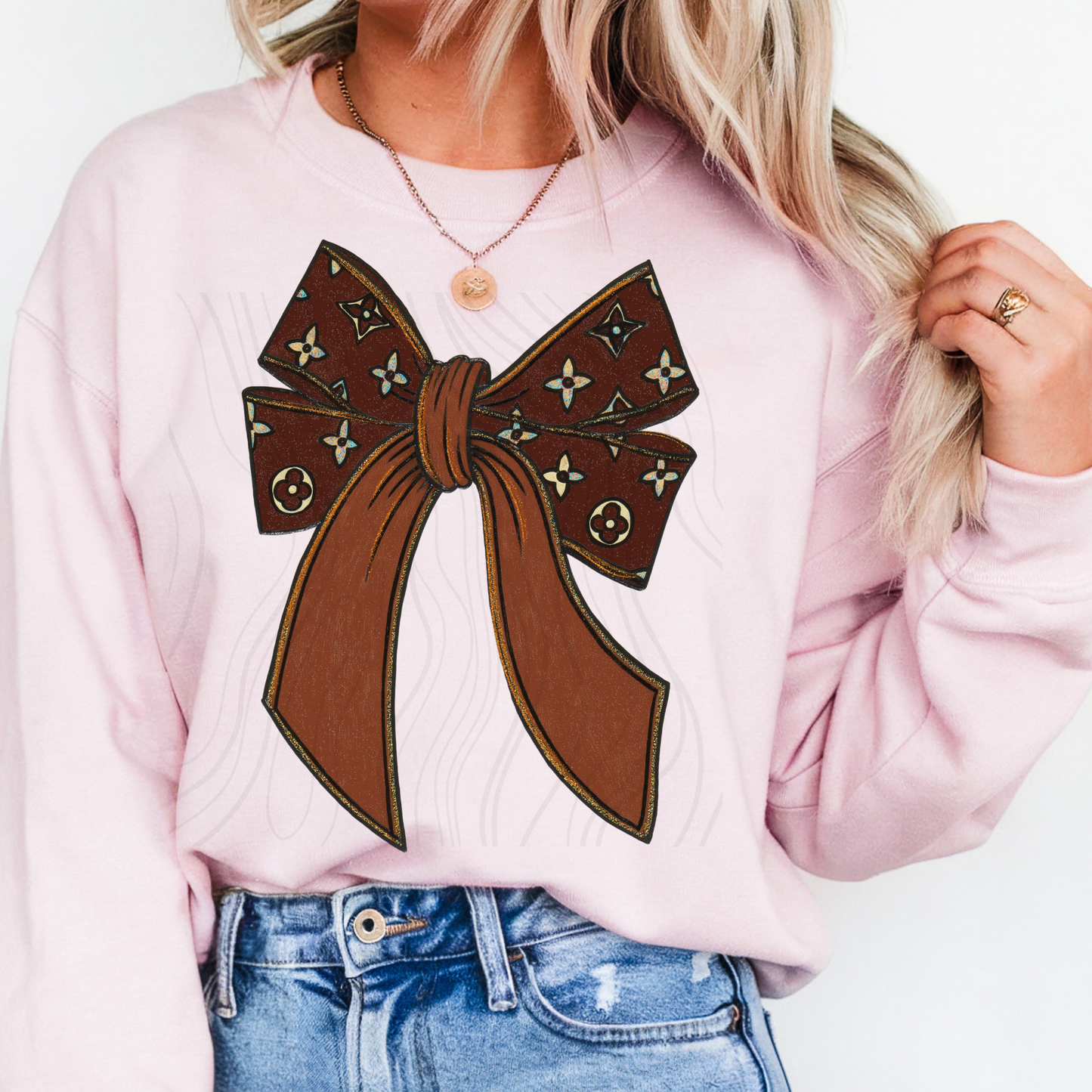 Large Designer Bow Transfer