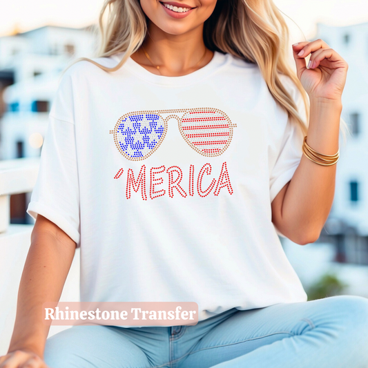 Merica  - ** RHINESTONE  TRANSFER