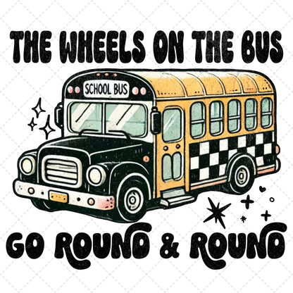 The Wheels On The Bus Go Round And Round Transfer