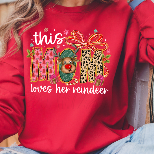 This Mom Loves Her Reindeer Transfer**SOLD SEPARATLEY**