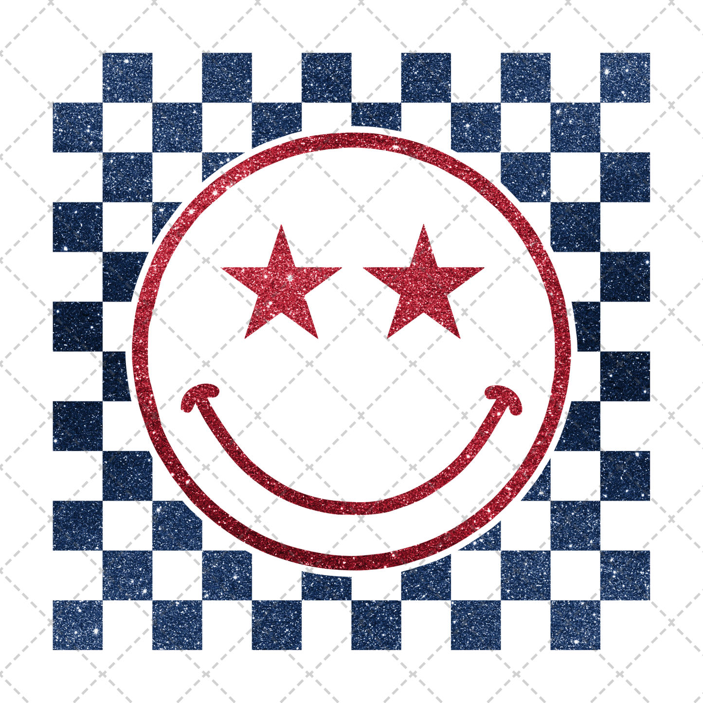 Smiley Checkered USA Transfer