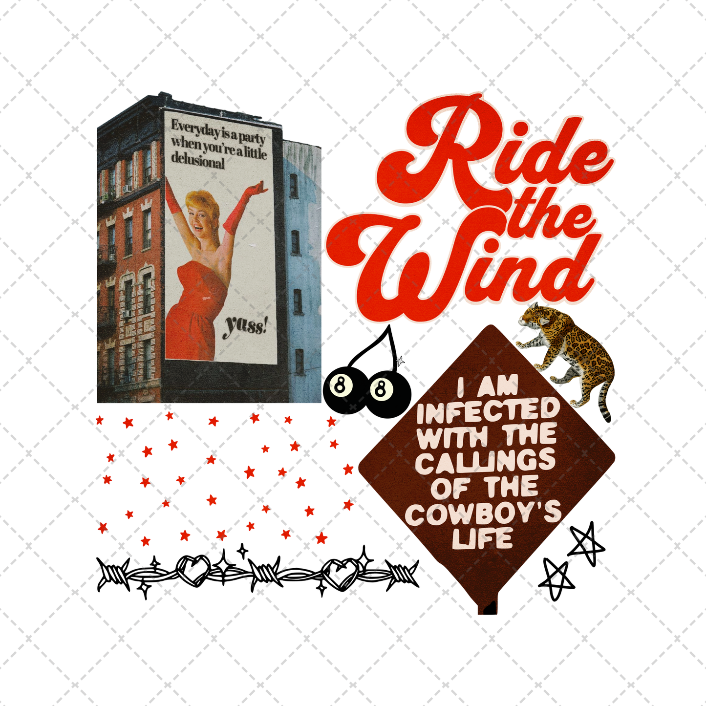 Ride The Wind Collage Transfer