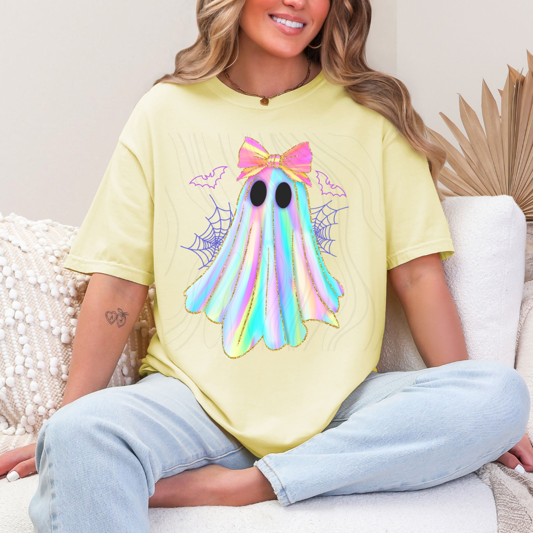 Iridescent Ghost With Webs Transfer