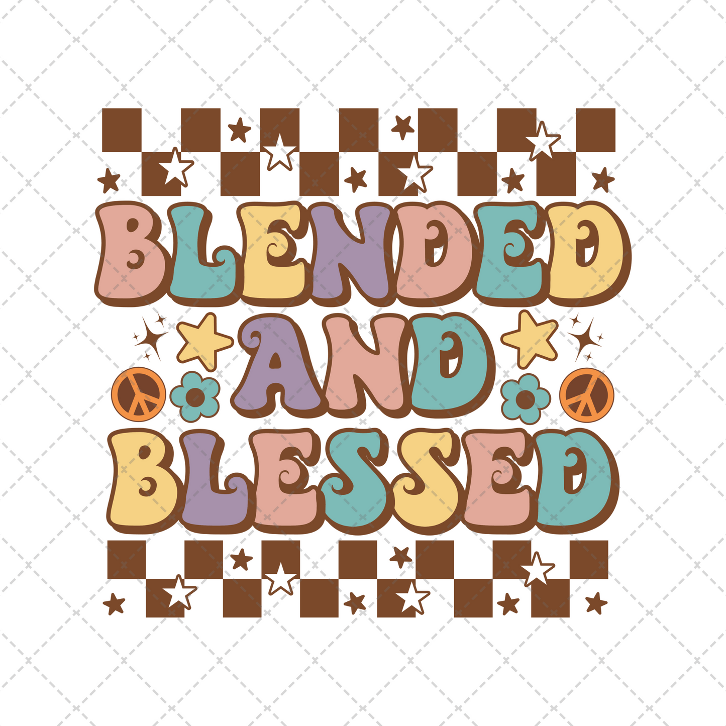 Checkered Blended And Blessed Transfer