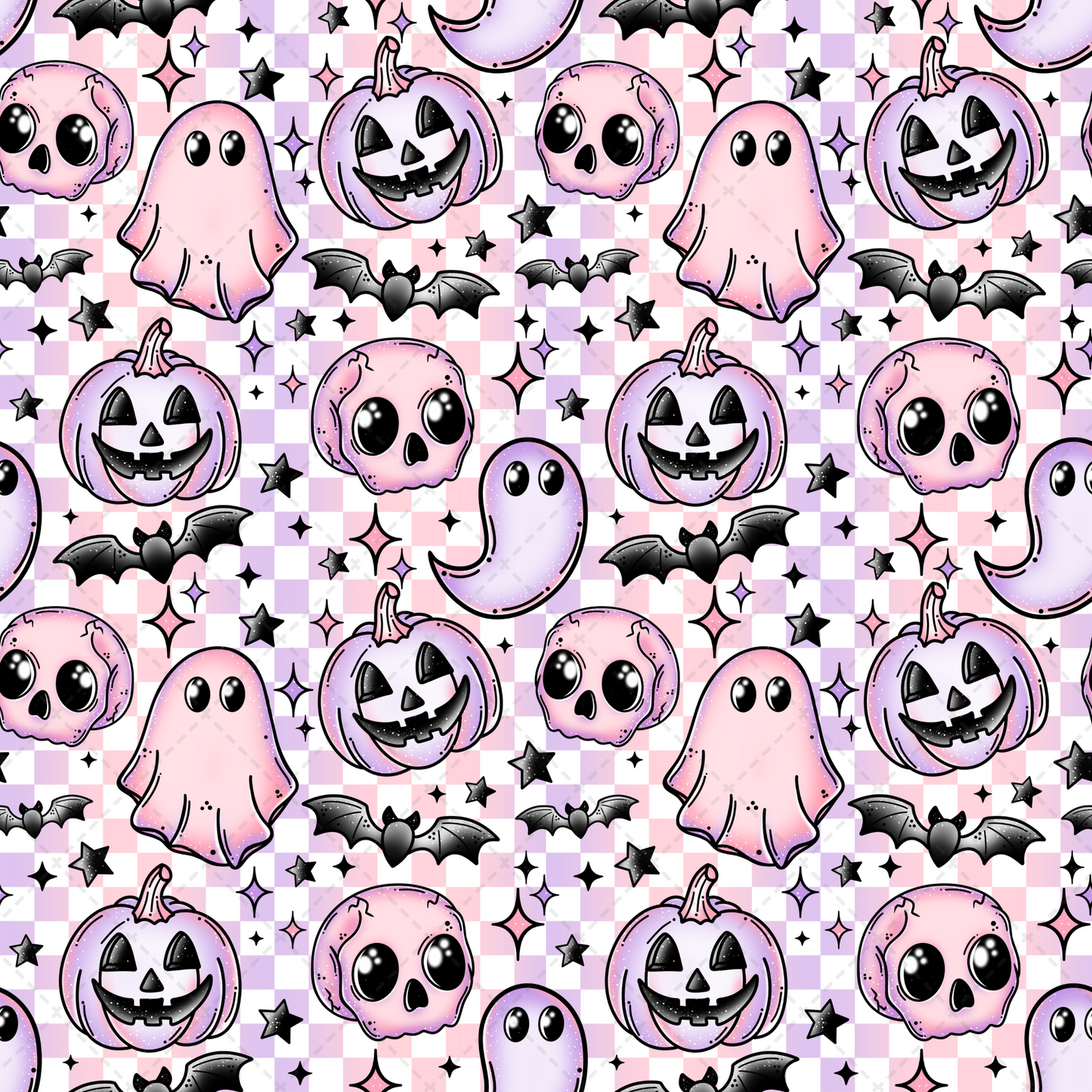 Pastel Spooky Seamless Tumbler Wrap - Sublimation Transfer